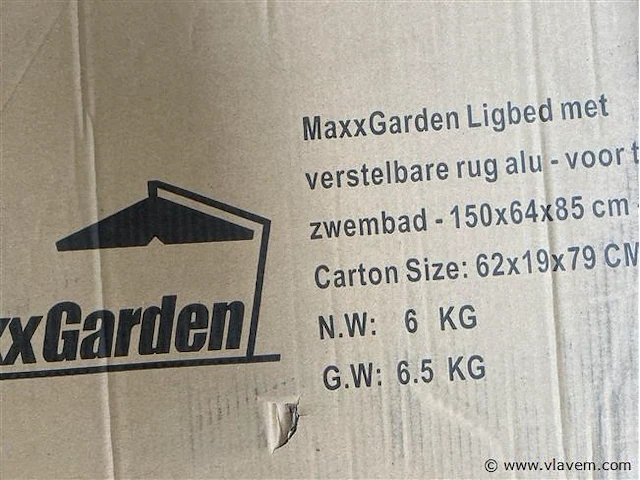 Ligbed en tuinset van 2 tuinstoelen - afbeelding 1 van  2