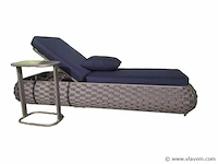 Ligbeddenset 2-delig dark antraciet wicker / light grey - afbeelding 4 van  4