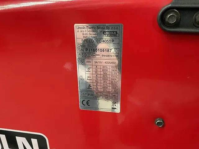 Lincoln electric speedtec 405 sp mig lasapparaat - afbeelding 6 van  6