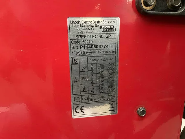 Lincoln electric speedtec 405 sp mig lasapparaat - afbeelding 6 van  7