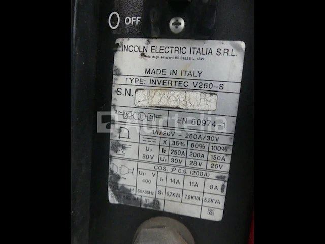 Lincoln elektrische invertec v-260s lasapparaat - afbeelding 10 van  11