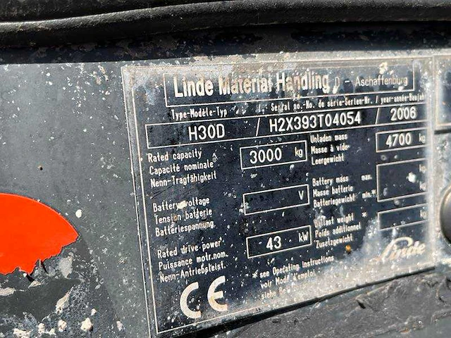 Linde - h30d - heftruck - 2006 - afbeelding 19 van  19
