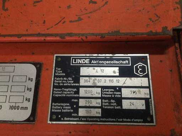 Linde - l12 - elektrische palletwagen - afbeelding 5 van  6