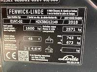 Linde e14-02 vorkheftruck 2016 - afbeelding 31 van  47
