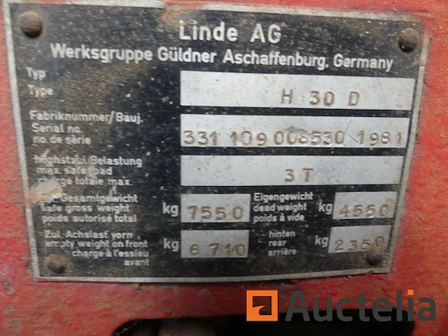 Linde h30d vorkheftruck - afbeelding 12 van  14