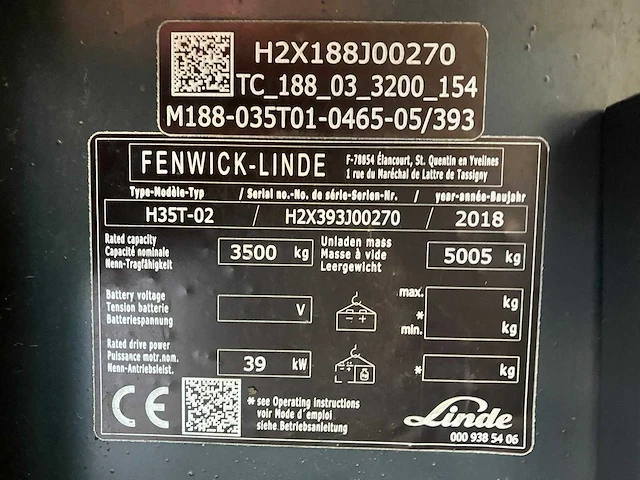 Linde h35t-02 vorkheftruck 2018 - afbeelding 72 van  86