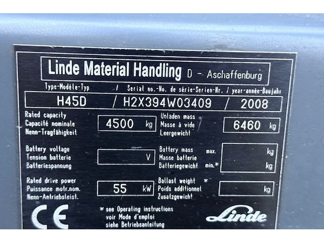 Linde h45d 4,5 ton - afbeelding 16 van  24