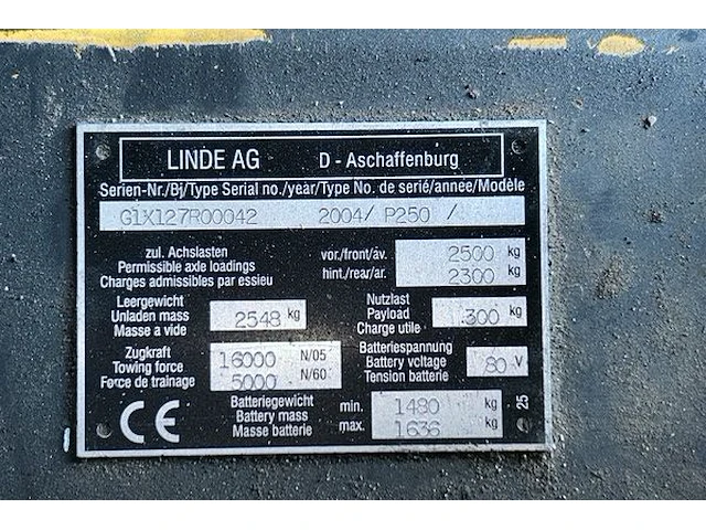 Linde truck ag p250 - afbeelding 7 van  7