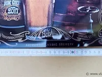 Lindemans cuvée rené oude gueuze origineel reclamebord metaal - afbeelding 2 van  3