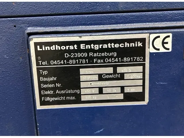 Lindhorst lima 400l afbraammachine - afbeelding 9 van  9