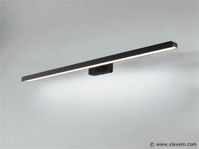 Linea nero design spiegel armatuur - afbeelding 1 van  4