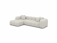 Linker hoekbank - badstof - wit - afbeelding 5 van  8
