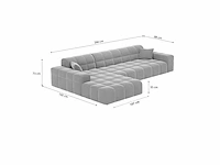 Linker hoekbank - beige gestructureerde stof - afbeelding 7 van  8