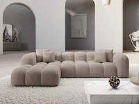Linker hoekbank - beige stof - afbeelding 1 van  7