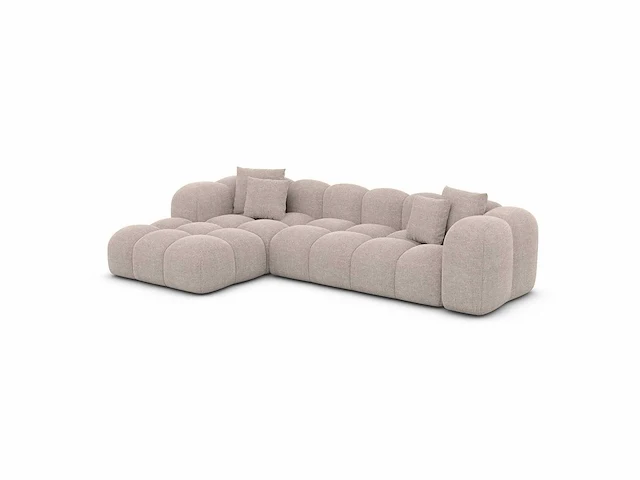 Linker hoekbank - beige stof - afbeelding 4 van  7