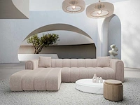 Linker hoekbank - beige stof - afbeelding 1 van  8