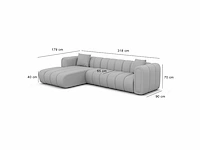 Linker hoekbank - beige stof - afbeelding 8 van  8