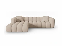 Linker hoekbank - cappuccino structurele stof - afbeelding 2 van  6