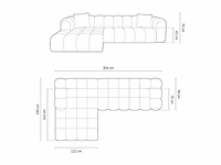 Linker hoekbank - cappuccino structurele stof - afbeelding 6 van  6
