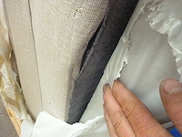 Linker hoekbank - crèmekleurige stof - afbeelding 3 van  12