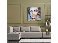 Linker hoekbank - crèmekleurige stof - afbeelding 5 van  12