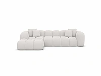 Linker hoekbank - witte structuurstof - afbeelding 4 van  8