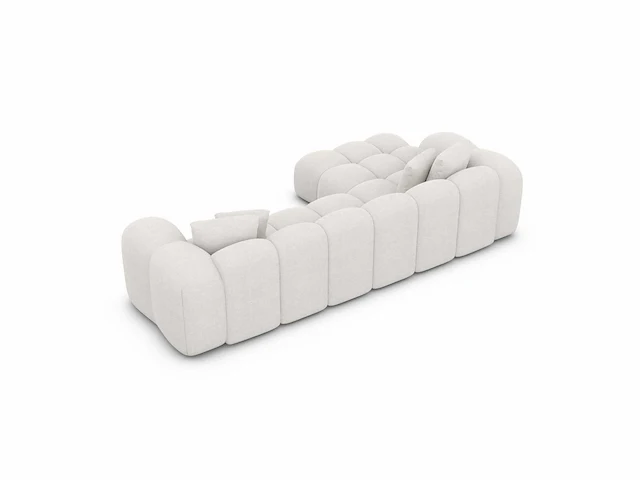 Linker hoekbank - witte structuurstof - afbeelding 6 van  8