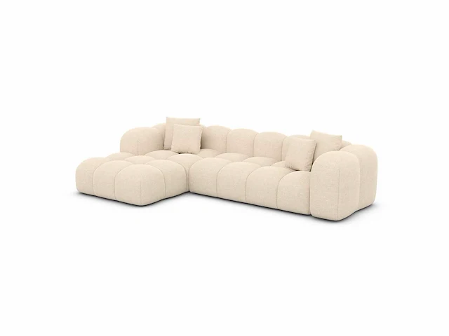 Linker hoekbank in beige stof - afbeelding 4 van  7