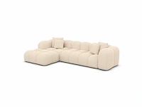 Linker hoekbank in beige stof - afbeelding 4 van  7