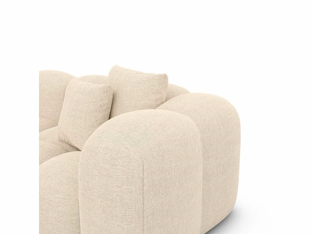 Linker hoekbank in beige stof - afbeelding 6 van  7