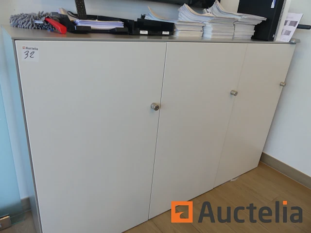 Linker hoekbureau en 3-deurs kledingkast - afbeelding 2 van  12