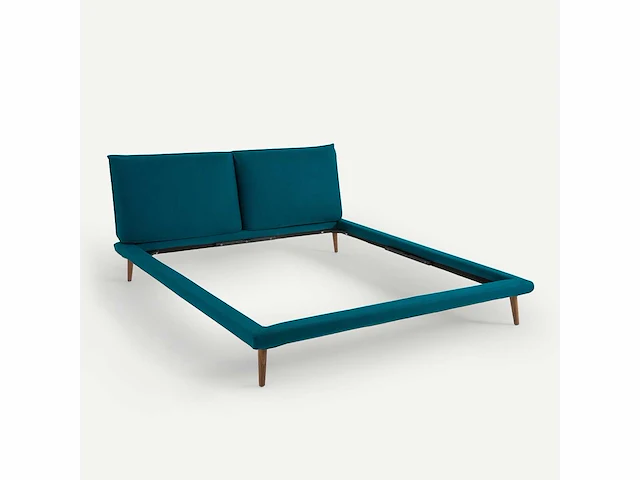 Linnen bed 160x200 zonder bedbodem - eend blauw - afbeelding 14 van  18