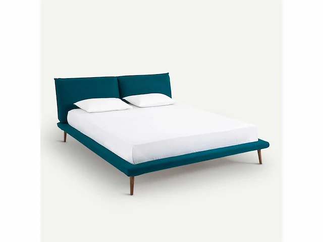 Linnen bed 160x200 zonder bedbodem - eend blauw - afbeelding 2 van  18