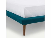 Linnen bed 160x200 zonder bedbodem - eend blauw - afbeelding 7 van  18