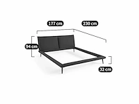 Linnen bed 160x200 zonder bedbodem - eend blauw - afbeelding 8 van  18