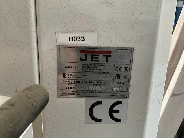 Lintzaagmachine jet jwbs 15-t - afbeelding 2 van  10