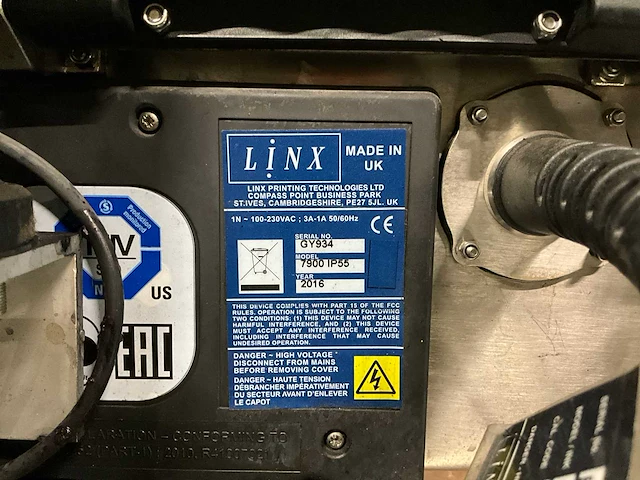 Linx 7900 ip55 inkjet coder - afbeelding 6 van  6