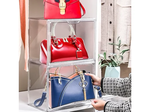 Linyapry doorzichtige plastic opbergorganizer (4 stuks) - afbeelding 4 van  4