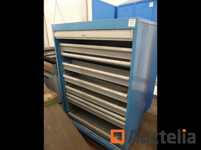 Lista werkplaatskast met 8 uitschuifbare lades en rolluik - afbeelding 1 van  3