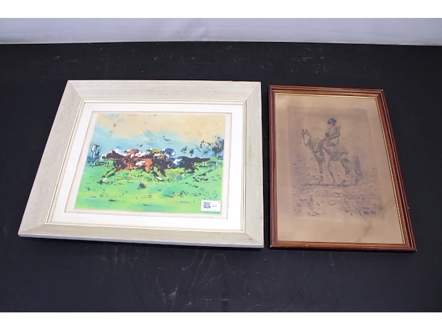 Litho en gravure paard - afbeelding 1 van  7