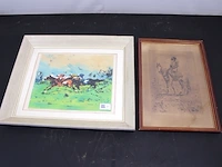 Litho en gravure paard - afbeelding 1 van  7