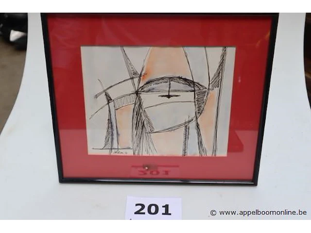 Litho getekend helion 33, 40x35 - afbeelding 1 van  2