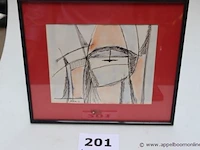 Litho getekend helion 33, 40x35 - afbeelding 1 van  2