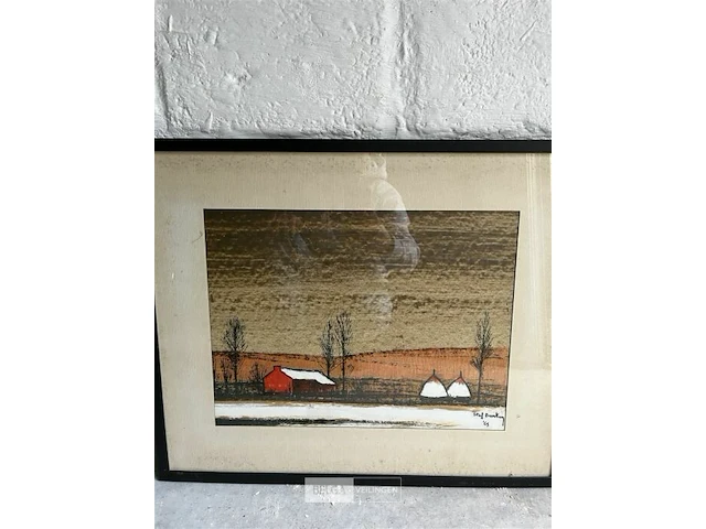 Lithografie - staf beerten - - afbeelding 3 van  4