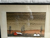 Lithografie - staf beerten - - afbeelding 3 van  4