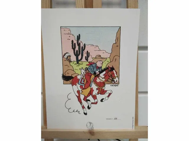Lithografie kuifje in amerika - afbeelding 3 van  4