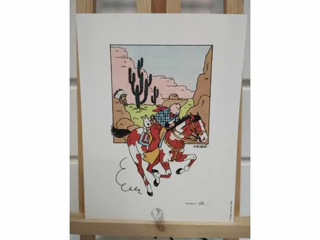 Lithografie kuifje in amerika - afbeelding 4 van  4