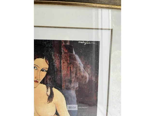 Lithografie 'naakt' modigliani - afbeelding 4 van  4