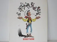 Lithografie/zeefdruk lucky luke - 21 x 24cm - afbeelding 2 van  8