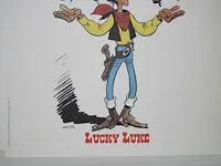 Lithografie/zeefdruk lucky luke - 21 x 24cm - afbeelding 5 van  8